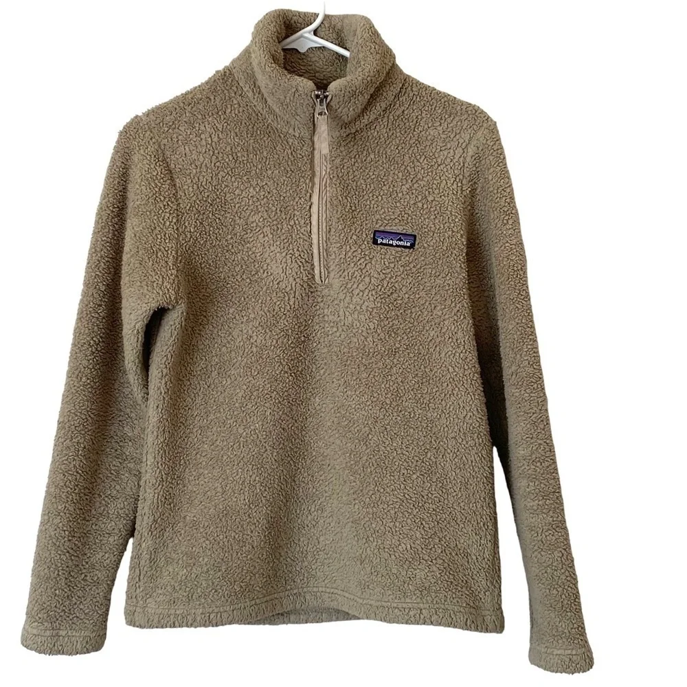 Patagonia Los Gatos Fleece 1/4-Zip Pullover in Shroom Taupe, Size Small